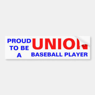 AUTOCOLLANT DE VOITURE JOUEUR DE BASEBALL UNION