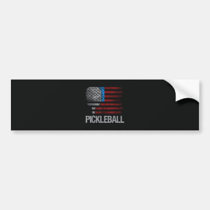 Autocollant De Voiture Joueur de Pickleball Amateur de Paddleball Drapeau
