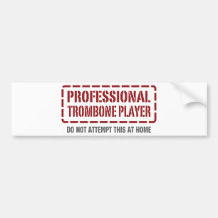 Autocollant De Voiture Joueur de trombone professionnel