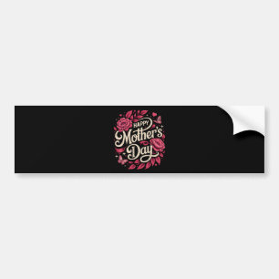 Autocollant De Voiture Joyeuse Fête des Mères Maman Florale Mignonne