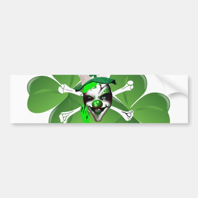 Autocollant De Voiture Joyeux clown de St Patrick (Devant)