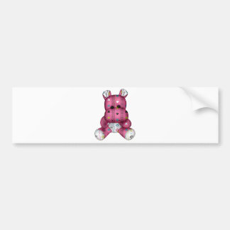 Autocollant De Voiture joyeux coeur griffé hippo