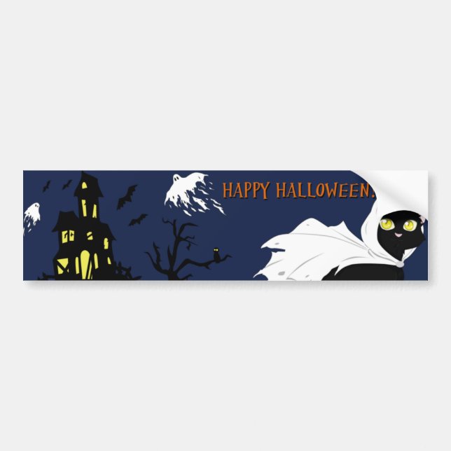 Autocollant De Voiture Joyeux Halloween (Devant)