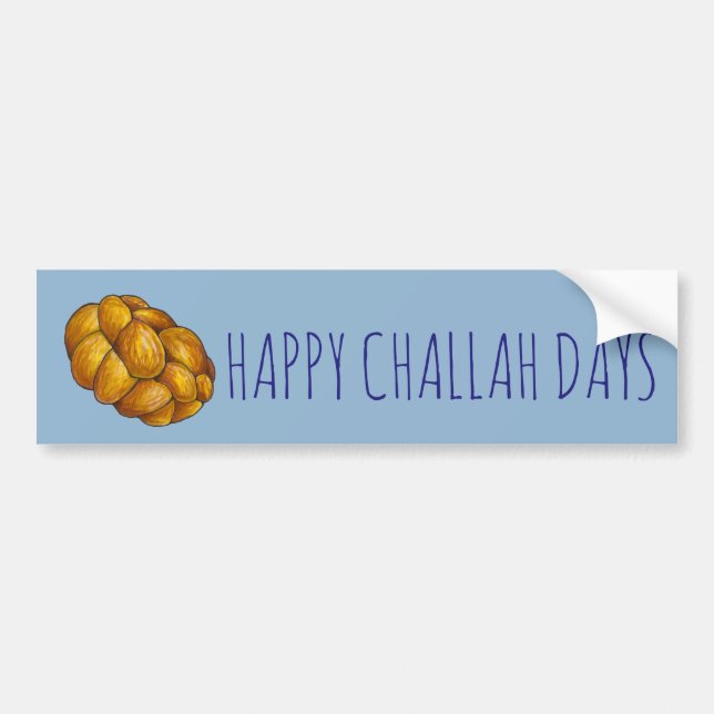 Autocollant De Voiture Joyeux Jours de Challah Hanoukka Chanukah Holiday (Devant)