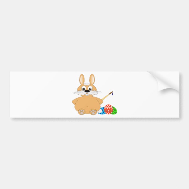 Autocollant De Voiture Joyeux Lapin de Pâques (Devant)