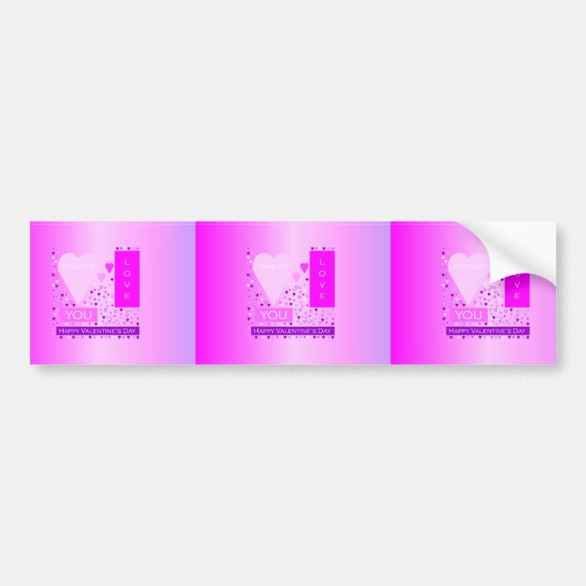 Autocollant De Voiture Joyeux Saint Valentin (Devant)