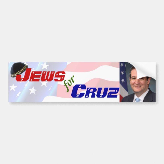 Autocollant De Voiture Juifs pour l'adhésif pour pare-chocs de Ted Cruz (Devant)