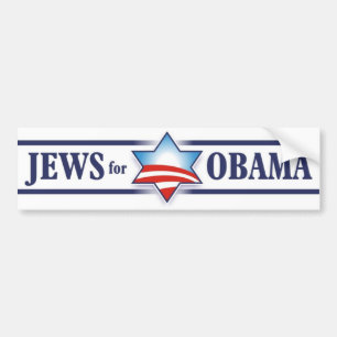 Autocollant De Voiture Juifs pour Obama