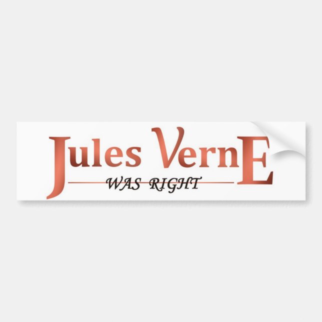 Autocollant De Voiture Jules Verne avait raison (Devant)