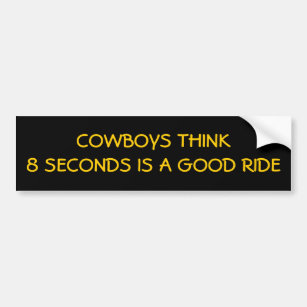 Autocollant De Voiture Juste 8 secondes, cowboys ?