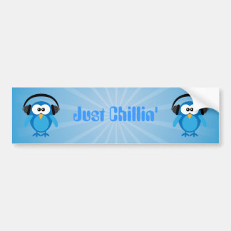 Autocollant De Voiture Juste hiboux bleus de Chillin rétros avec des