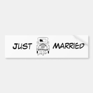 Autocollant De Voiture "Juste marié "