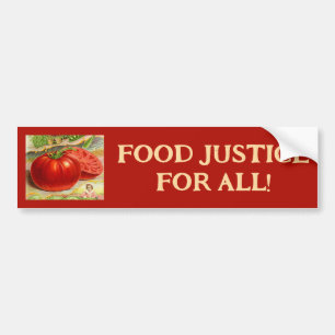 Autocollant De Voiture Justice alimentaire - Tomates Vintages & Jardin