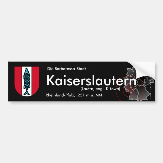 Autocollant De Voiture Kaiserslautern 3 (Devant)