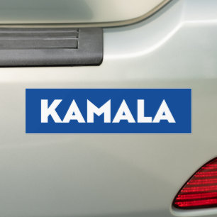 Autocollant De Voiture Kamala, bleu et blanc, typographie moderne et auda