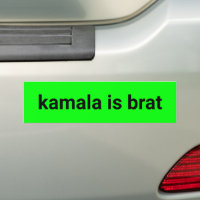 kamala est brat typographie moderne noir néon vert