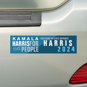 Autocollant De Voiture Kamala Harris 2024 Président Vote Blue Two Tone