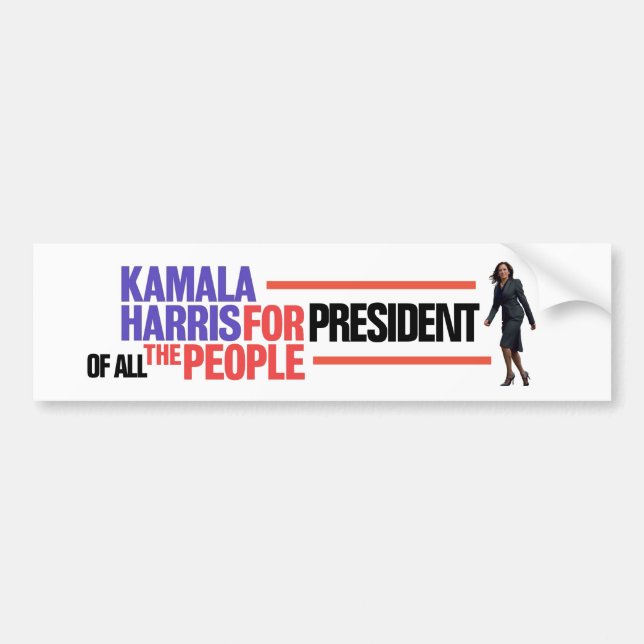 Autocollant De Voiture Kamala Harris pour le président (Devant)