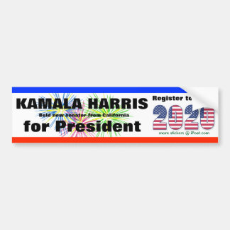 AUTOCOLLANT DE VOITURE KAMALA HARRIS POUR LE PRÉSIDENT - 2020 -