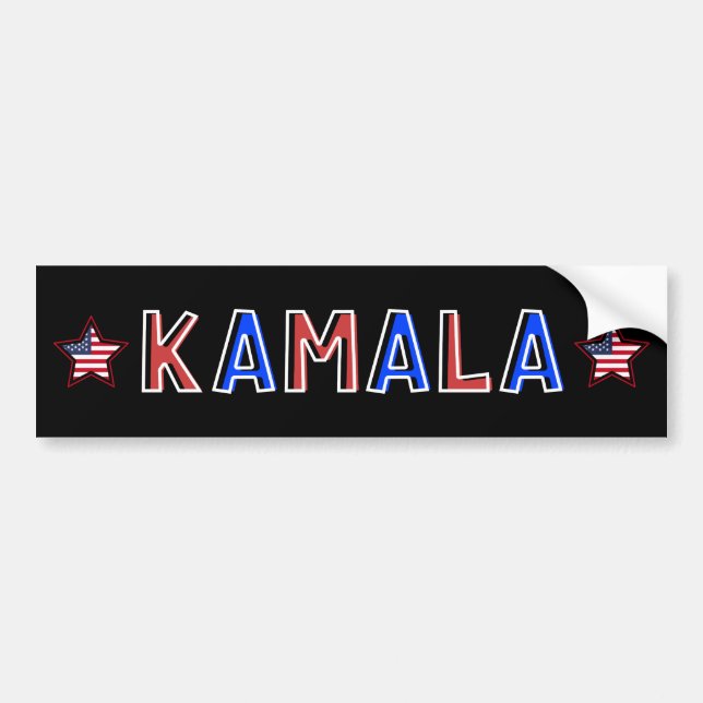 Autocollant De Voiture Kamala Harris pour le président, "Kamala" Design (Devant)