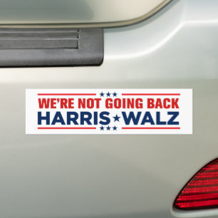 Autocollant De Voiture Kamala Harris Walz 2024 Nous ne rentrons pas
