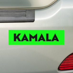Autocollant De Voiture Kamala moderne audacieuse typographie néon vert br