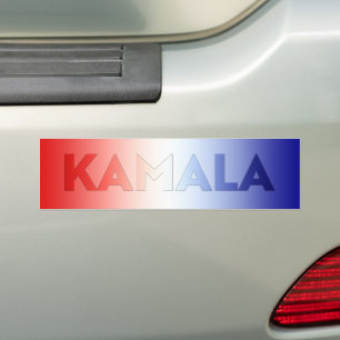 Autocollant De Voiture Kamala rouge blanc bleu typographie patriotique