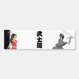 AUTOCOLLANT DE VOITURE KANJI JAPON DE BUSHIDO