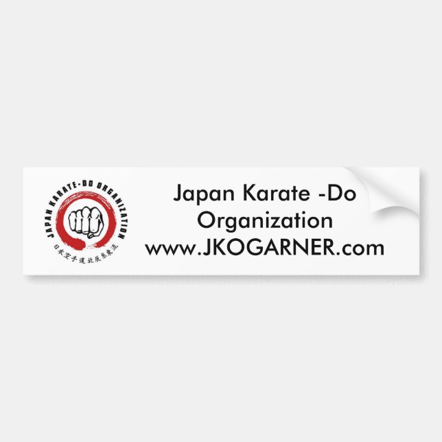 Autocollant De Voiture Karaté du Japon - faites (Devant)