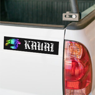 Autocollant De Voiture KAUAI - Arc-en-ciel honu tribal