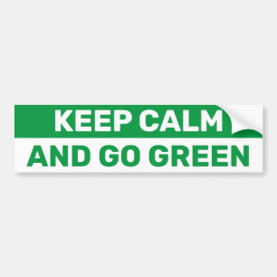Autocollant De Voiture Keep Calm And Go Green Eco Friendly
