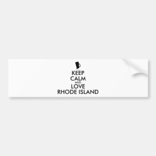 Autocollant De Voiture KEEP CALM et LOVE RHODE ISLAND personnalisables