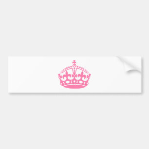 Autocollant De Voiture Keep calm pink victory crown