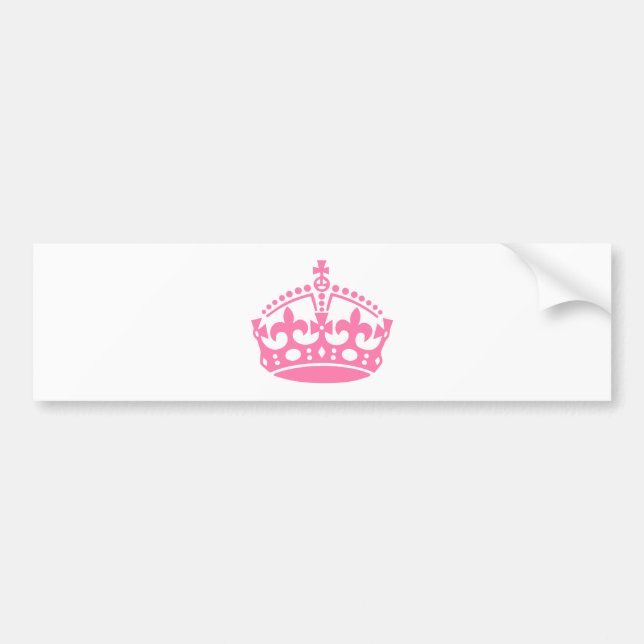 Autocollant De Voiture Keep calm pink victory crown (Devant)