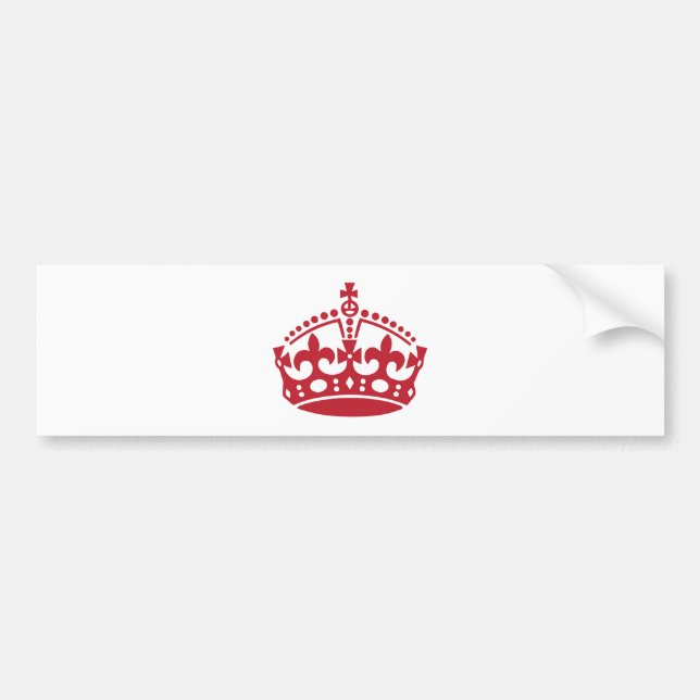 Autocollant De Voiture Keep calm red victory crown (Devant)