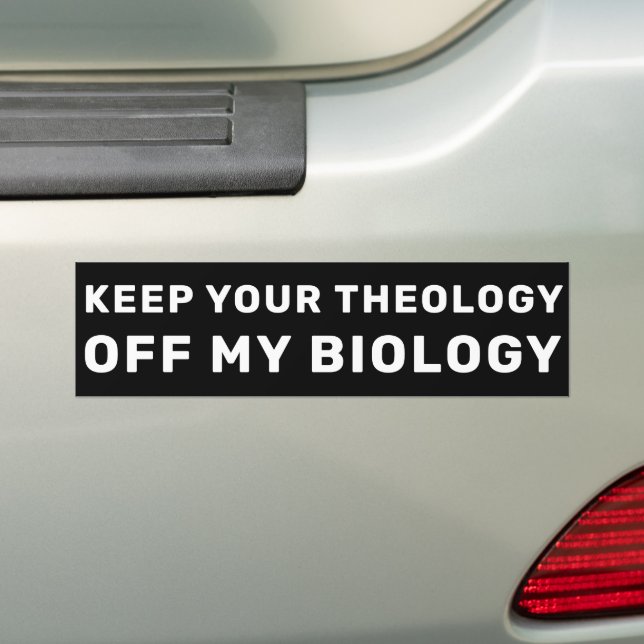 Autocollant De Voiture Keep Your Theology Off My Biology Pro-Choice (En voiture)