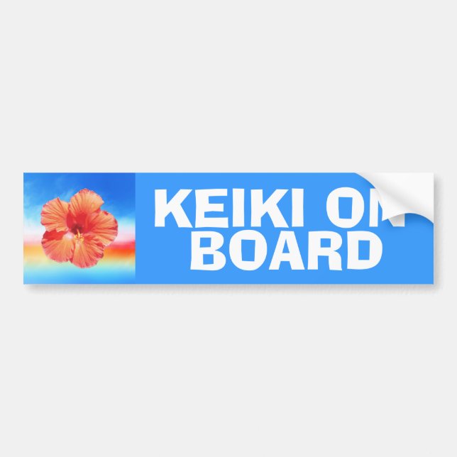 Autocollant De Voiture Keiki à bord des enfants avertissant le (Devant)