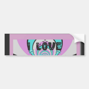 Autocollant De Voiture Kenya Heart Art : I Love Kenya