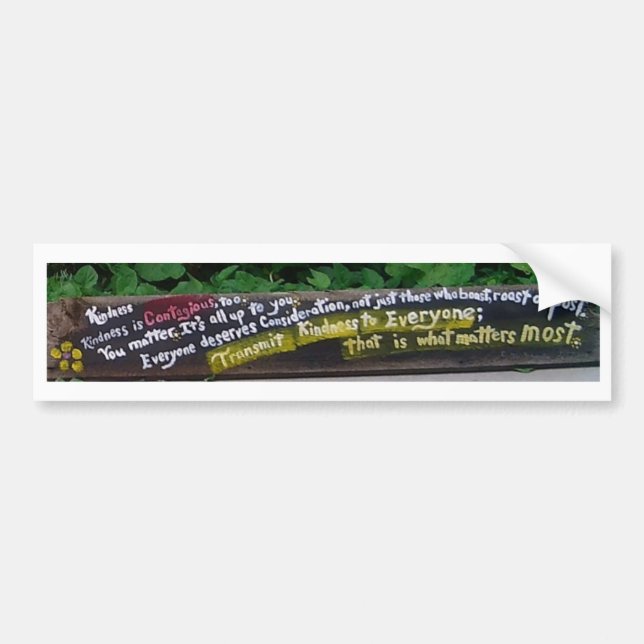 Autocollant De Voiture Kindness pulmper bumper sticker (Devant)