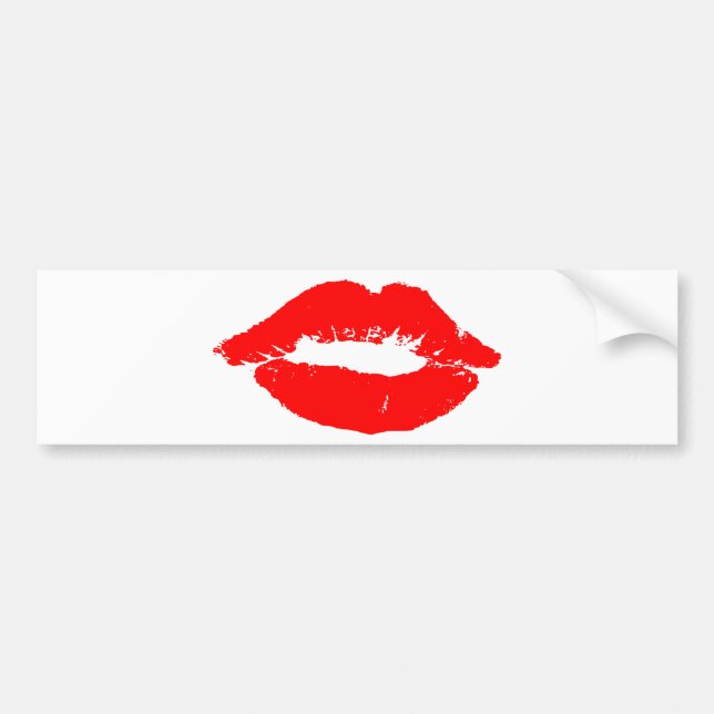 Autocollant De Voiture Kiss Lips Red Lipstick Losion Passion Valentine (Devant)