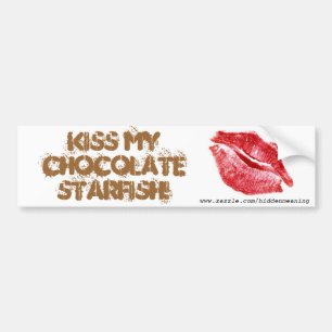 Autocollant De Voiture KISS MON CHOCOLAT STARFISH Bumpersticker