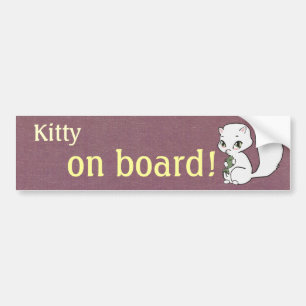 Autocollant De Voiture Kitty à bord d'adhésif pour pare-chocs