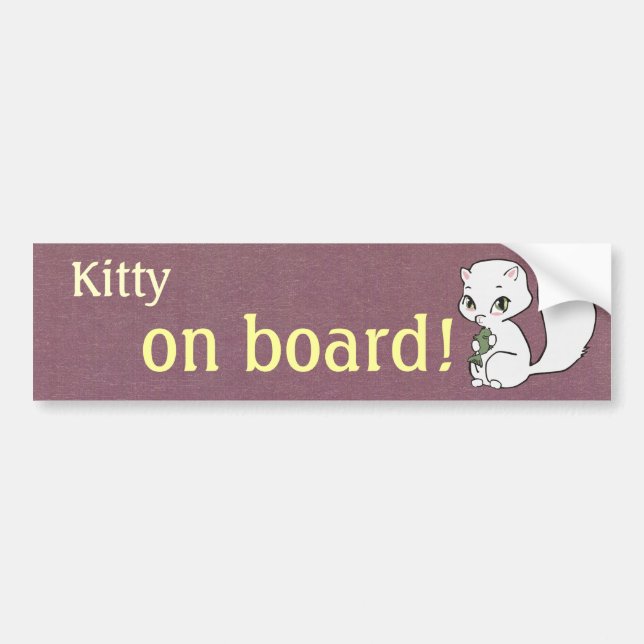 Autocollant De Voiture Kitty à bord d'adhésif pour pare-chocs (Devant)