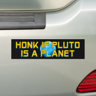 Autocollant De Voiture Klaxon si Pluton est une planète - Astronomie drôl