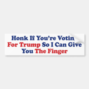 Autocollant De Voiture Klaxonnez Si Vous Votez Pour Donald Trump Anti Tru