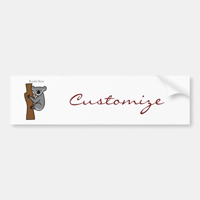 Autocollant De Voiture Koala Bear Climbing Tree Thunder_Cove (Devant)