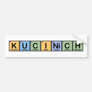 Autocollant De Voiture Kucinich en éléments