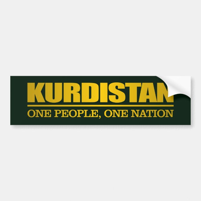 Autocollant De Voiture Kurdistan (Un Peuple, Une Nation) (Devant)