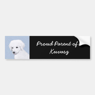 Autocollant De Voiture Kuvasz Peinture - Cute Original Chien Art