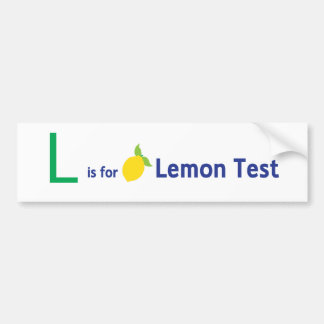 Autocollant De Voiture L est pour l'essai de citron